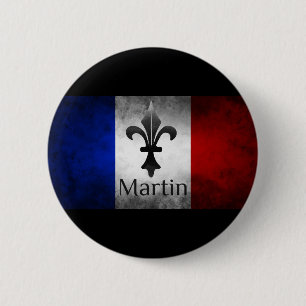 Martin Franse vlag Ronde Button 5,7 Cm