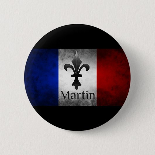Martin Franse vlag Ronde Button 5,7 Cm (Voorkant)