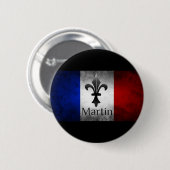 Martin Franse vlag Ronde Button 5,7 Cm (Voorkant /achterkant)