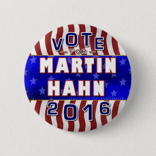 Martin Hahn President 2016 Verkiezingsonafhankelij Ronde Button 5,7 Cm
