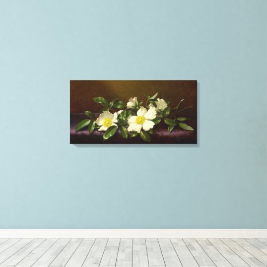 Martin Heade Cherokee Rozen op een Paarse doek Canvas Afdruk (Insitu (Houten vloer))