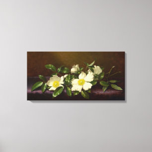 Martin Heade Cherokee Rozen op een Paarse doek Canvas Afdruk