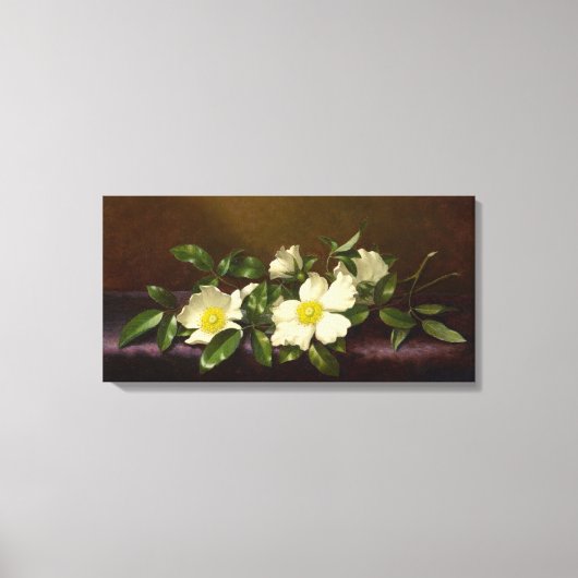 Martin Heade Cherokee Rozen op een Paarse doek Canvas Afdruk (Voorkant)