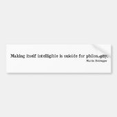 Martin Heidegger Bumpersticker (Voorkant)