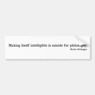 Martin Heidegger Bumpersticker
