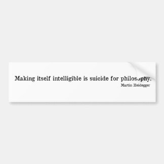 Martin Heidegger Bumpersticker