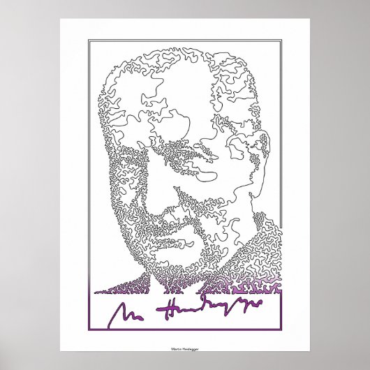 Martin Heidegger. Duitse filosoof [013] Poster (Voorkant)