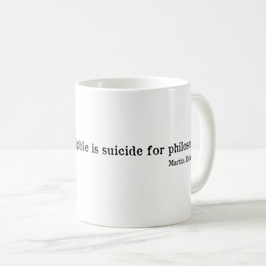 Martin Heidegger Koffiemok (Voorkant rechts)