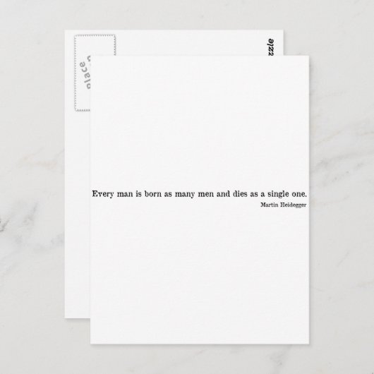 Martin Heidegger shirt 1 Briefkaart (Voorkant / Achterkant)