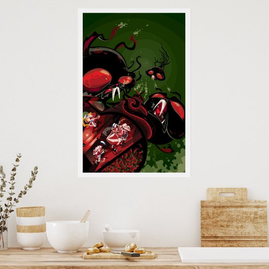 Martin Hsu - Aanslag op het Octobunny Poster (Keuken)