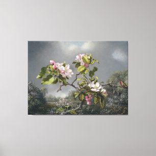 MARTIN J. HEADE - Appelbloesems en kolibrie - Canvas Afdruk