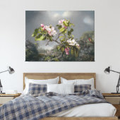 MARTIN J. HEADE - Appelbloesems en kolibrie - Canvas Afdruk (Insitu (Slaapkamer))