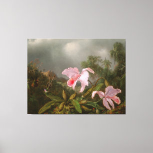MARTIN J. HEADE Oerwoud Orchideeën & kolibries 187 Canvas Afdruk