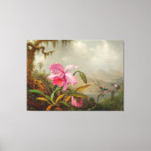 MARTIN J. HEADE Orchidee en kolibries (1875-90) Canvas Afdruk (Voorkant)