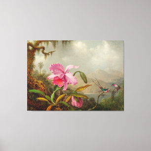 MARTIN J. HEADE Orchidee en kolibries (1875-90) Canvas Afdruk