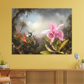 MARTIN J. HEADE Orchidee met twee kolibries 1871 Canvas Afdruk (Insitu (Woonkamer))