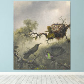 MARTIN J. HEADE Witbuikvioletkolibrie (1863-64) Canvas Afdruk (Insitu (Houten vloer))
