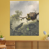 MARTIN J. HEADE Witbuikvioletkolibrie (1863-64) Canvas Afdruk (Insitu (Woonkamer))