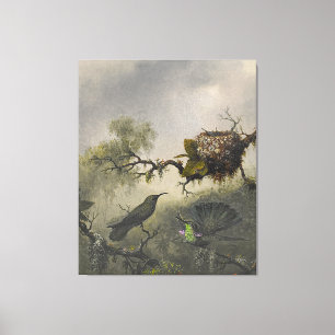 MARTIN J. HEADE Witbuikvioletkolibrie (1863-64) Canvas Afdruk