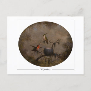 Martin Johnson Heade #131 - Briefkaart met fijne k