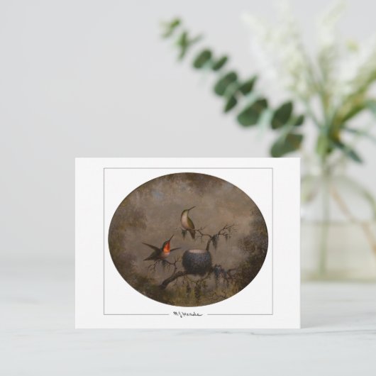 Martin Johnson Heade #131 - Briefkaart met fijne k (Staand voorkant)