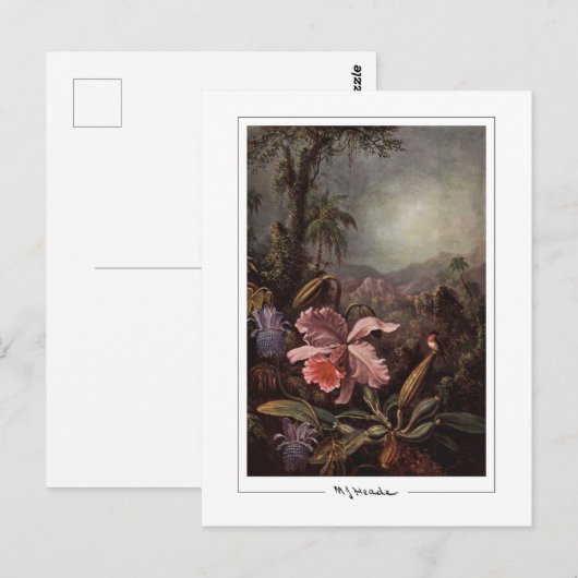 Martin Johnson Heade #202 - Briefkaart met fijne k (Voorkant / Achterkant)