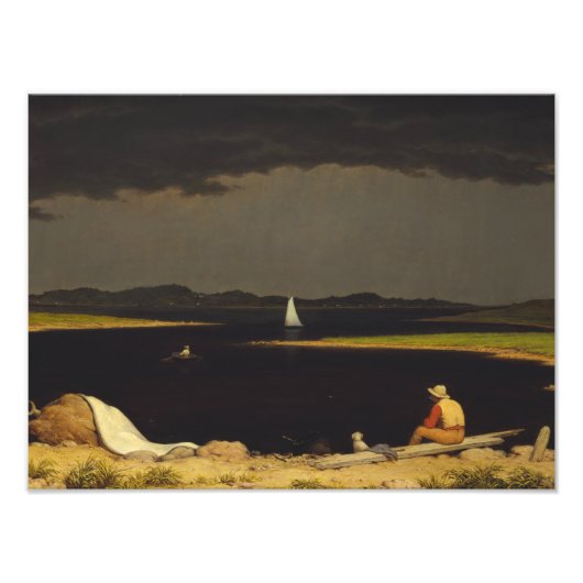 Martin Johnson Heade - Aankomende storm Thundersto Foto Afdruk (Voorkant)