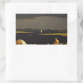Martin Johnson Heade - Aankomende storm Thundersto Rechthoekige Sticker (Tas)