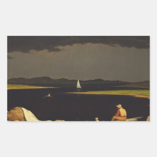 Martin Johnson Heade - Aankomende storm Thundersto Rechthoekige Sticker (Voorkant)