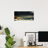 Martin Johnson Heade Approach Storm Beach Poster (Thuiskantoor)