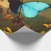 Martin Johnson Heade Blue Morpho Butterfly  Cadeaupapier (Hoek)