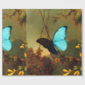 Martin Johnson Heade Blue Morpho Butterfly  Cadeaupapier (Vlak)