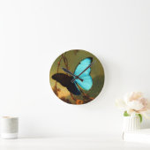Martin Johnson Heade Blue Morpho Butterfly Ronde Klok (Huis)