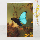Martin Johnson Heade Blue Morpho Kaart (Gele Bloem)