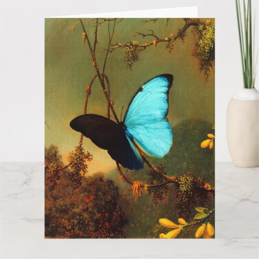Martin Johnson Heade Blue Morpho Kaart (Voorkant)