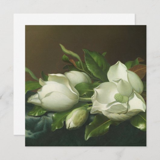 Martin Johnson Heade - Magnolias Feestdagenkaart (Voorkant / Achterkant)