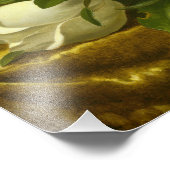 Martin Johnson Heade - Magnolias op Gold Velvet Foto Afdruk (Hoek)