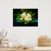 Martin Johnson Heade - Magnolias op Gold Velvet Poster (Keuken)