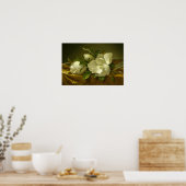 Martin Johnson Heade - Magnolias op Gold Velvet Poster (Keuken)