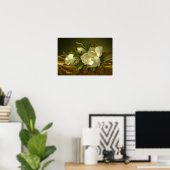 Martin Johnson Heade - Magnolias op Gold Velvet Poster (Thuiskantoor)