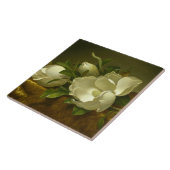 Martin Johnson Heade - Magnolias op Gold Velvet Tegeltje (Zijkant)