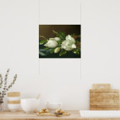 Martin Johnson Heade - Magnolias op Light Blue Poster (Keuken)