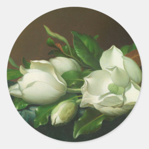 Martin Johnson Heade - Magnolias Ronde Sticker