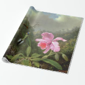 Martin Johnson Heade Orchid en Hummingbird Cadeaupapier (Uitgerold)
