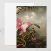 Martin Johnson Heade - Orchid en Hummingbird Feestdagenkaart (Voorkant / Achterkant)