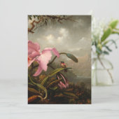 Martin Johnson Heade - Orchid en Hummingbird Feestdagenkaart (Staand voorkant)
