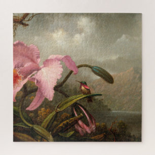 Martin Johnson Heade - Orchid en Hummingbird Legpuzzel