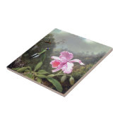 Martin Johnson Heade Orchid en Hummingbird Tegeltje (Zijkant)