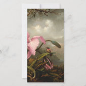 Martin Johnson Heade - Orchidee en kolibrie Feestdagenkaart (Voorkant)