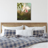 MARTIN JOHNSON HEADE - Orchideeënbloesems - 1873 - Canvas Afdruk (Insitu (Slaapkamer))